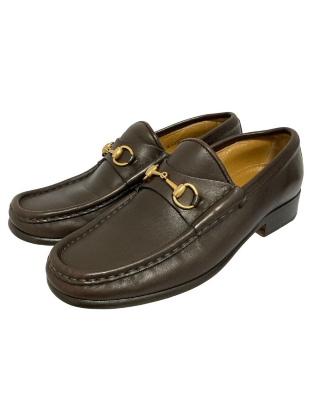 Gucci Leather Horsebit Loafers Shoes Dark Brown Spring Summer Autumn